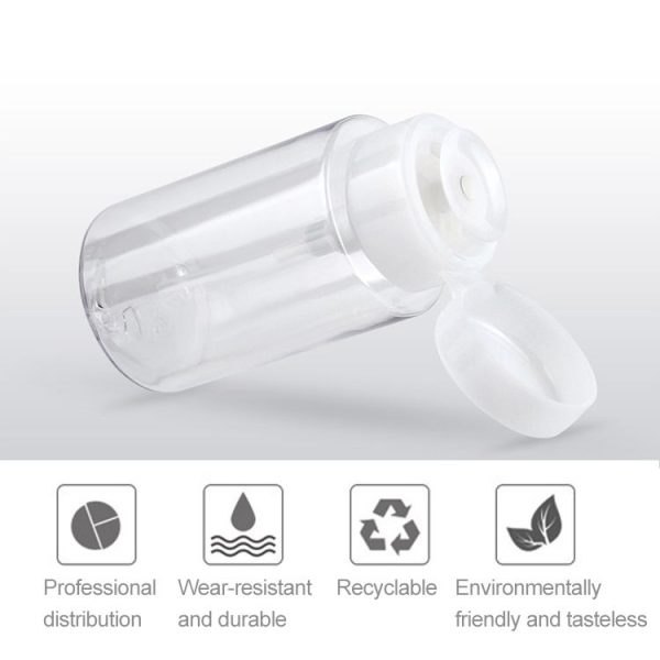 Liquid Push Down Pump Dispenser Bottle Empty Plastic Bottle Container, 200ml - Image 4