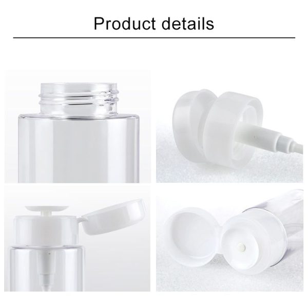 Liquid Push Down Pump Dispenser Bottle Empty Plastic Bottle Container, 200ml - Image 5