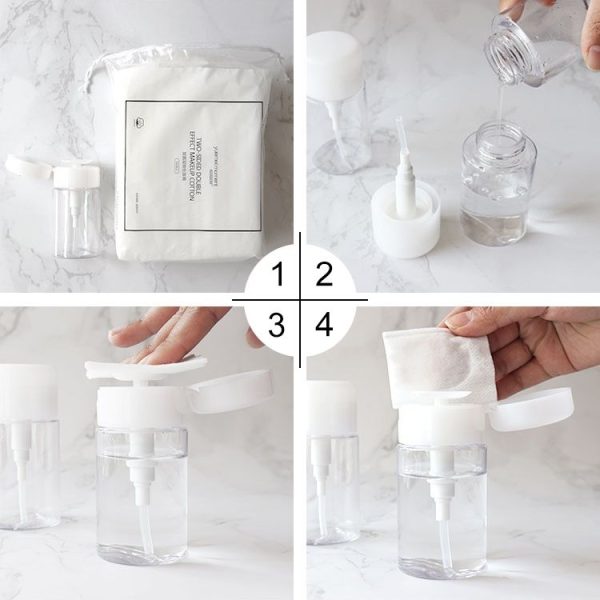 Liquid Push Down Pump Dispenser Bottle Empty Plastic Bottle Container, 200ml - Image 7