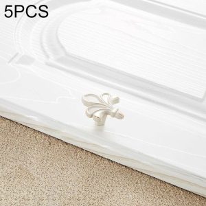 5 PCS 6062 Single Hole Ivory White Zinc Alloy Simple Closet Cabinet Handle