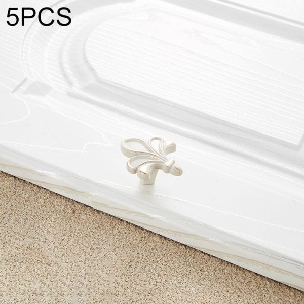 5 PCS 6062 Single Hole Ivory White Zinc Alloy Simple Closet Cabinet Handle