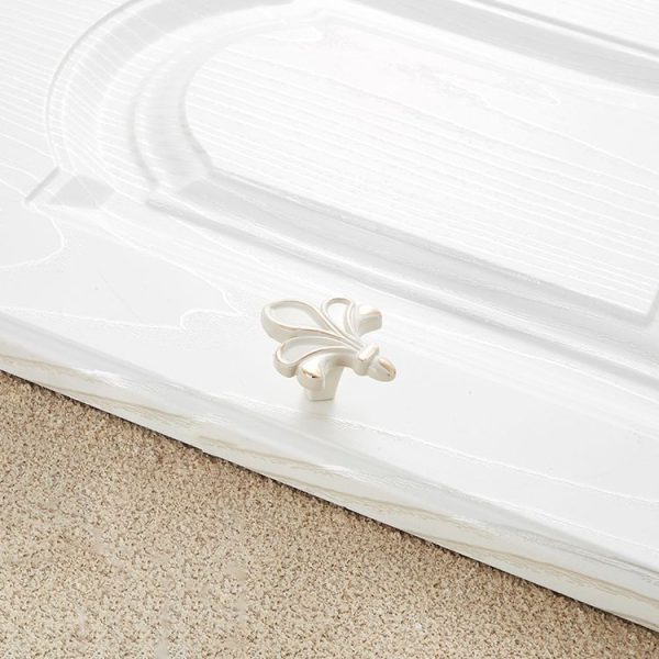 5 PCS 6062 Single Hole Ivory White Zinc Alloy Simple Closet Cabinet Handle - Image 2