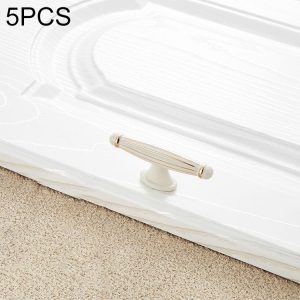 5 PCS 6064 Single Hole Ivory White Zinc Alloy Simple Closet Cabinet Handle