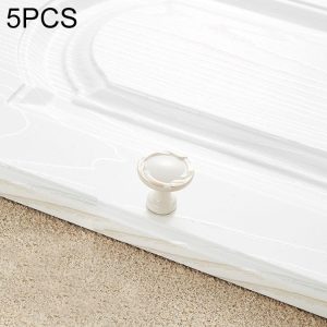 5 PCS 6510 Single Hole Ivory White Zinc Alloy Simple Closet Cabinet Handle