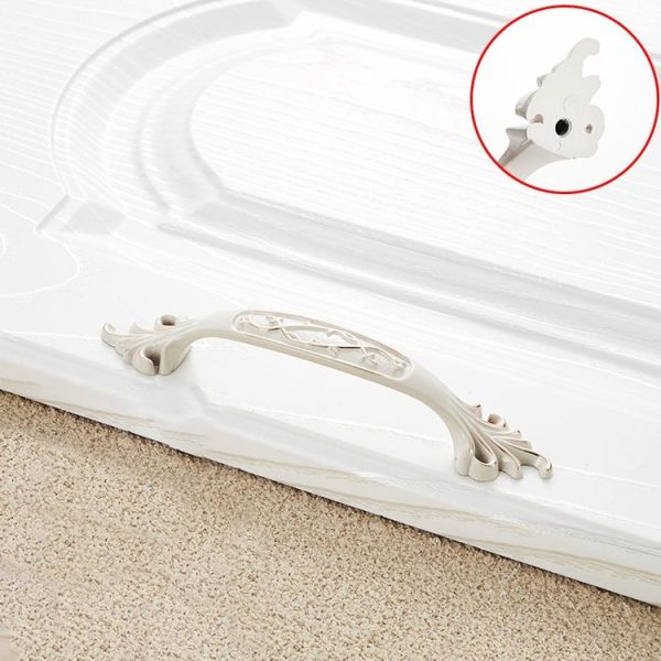 5 PCS 6515_96 Ivory White Zinc Alloy Simple Closet Cabinet Handle Pitch: 96mm - Image 2