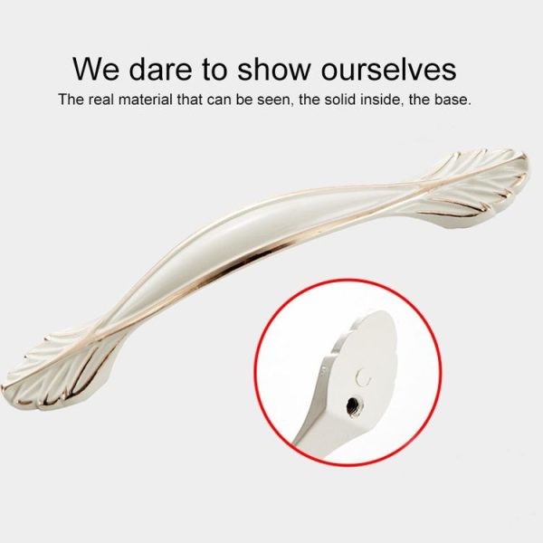 5 PCS 6515_96 Ivory White Zinc Alloy Simple Closet Cabinet Handle Pitch: 96mm - Image 4