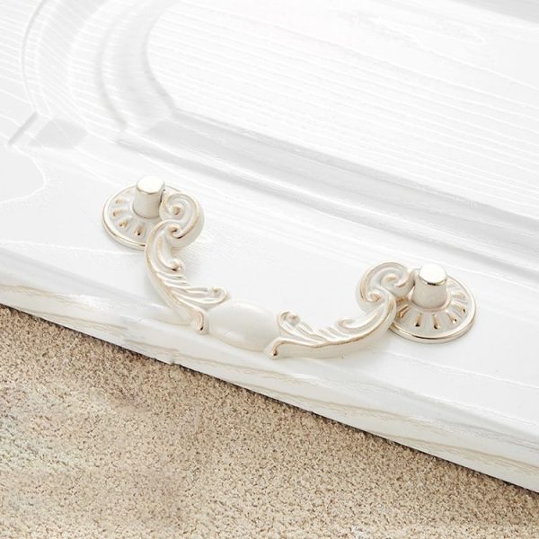 3 PCS 6602_96 Ivory White Zinc Alloy Simple Closet Cabinet Handle Pitch: 96mm - Image 2