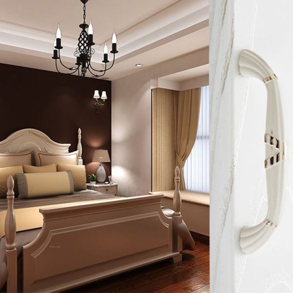 3 PCS 6602_96 Ivory White Zinc Alloy Simple Closet Cabinet Handle Pitch: 96mm - Image 6