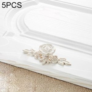 5 PCS 6603 Small Single Hole Ivory White Zinc Alloy Simple Closet Cabinet Handle Length: 101mm