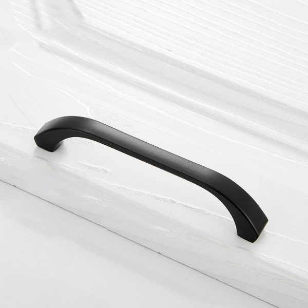 5 PCS 4003_128 Stainless Steel Closet Cabinet Handle Pitch: 128mm (Black) - Image 2