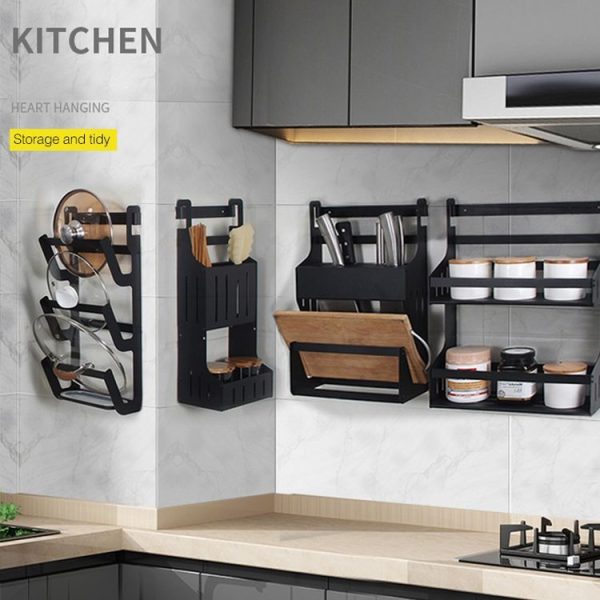 Kitchen Multi-function Stainless Steel Pot Lid Holder Storage Rack - Image 7