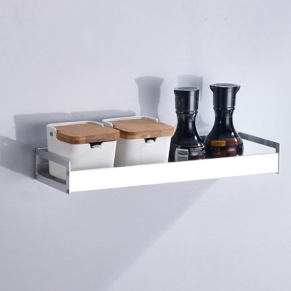 30cm Kitchen Multi-function Wall Hanging Holder Seasoning Storage Rack (Silver) - Image 2