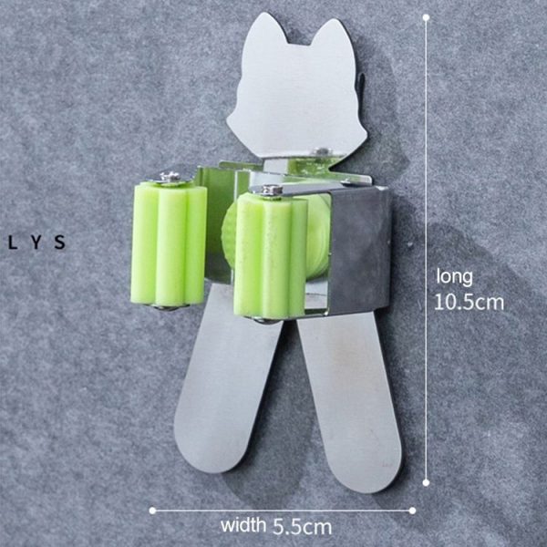 Cat Shape Bathroom Wall-mounted Mop Holder Storage Hook - Image 3