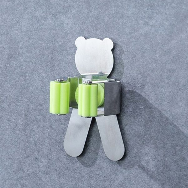 Panda Shape Bathroom Wall-mounted Mop Holder Storage Hook - Image 2