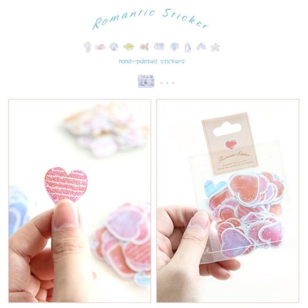10 Packs Creative Waterproof PVC Sticker DIY Album Diary Watercolor Decorative Sticker, Random Delivery - Image 3