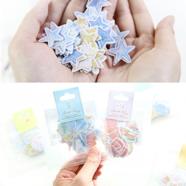 10 Packs Creative Waterproof PVC Sticker DIY Album Diary Watercolor Decorative Sticker, Random Delivery - Image 5