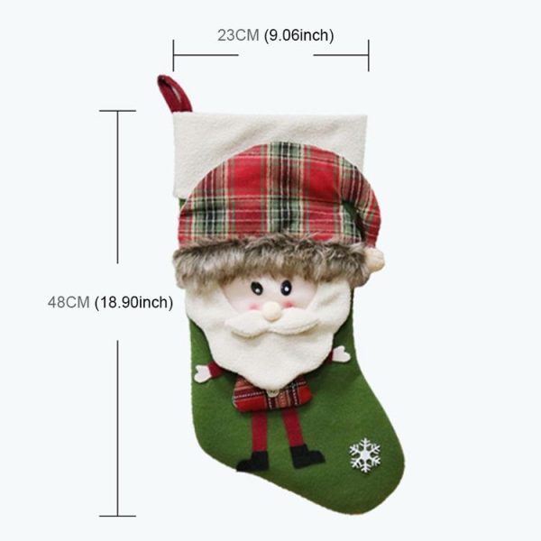 Elk Christmas Ornament Decoration Christmas Stocking Gift Bag Pendant - Image 3