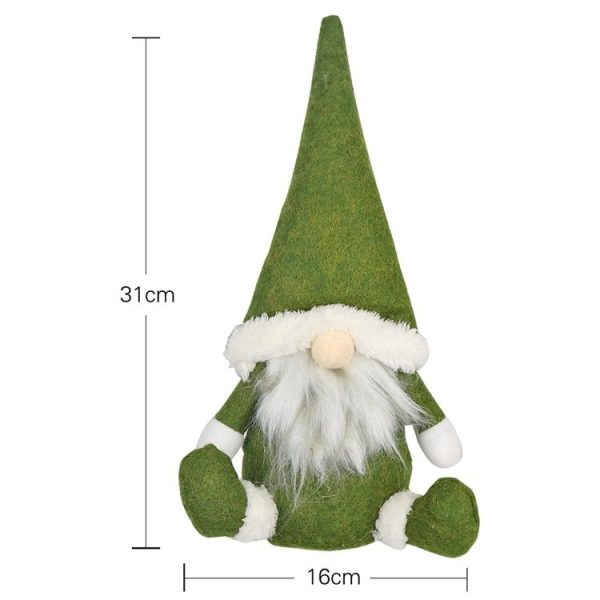 CX20217 Faceless Doll Window Ornament Christmas Decoration (Green) - Image 2