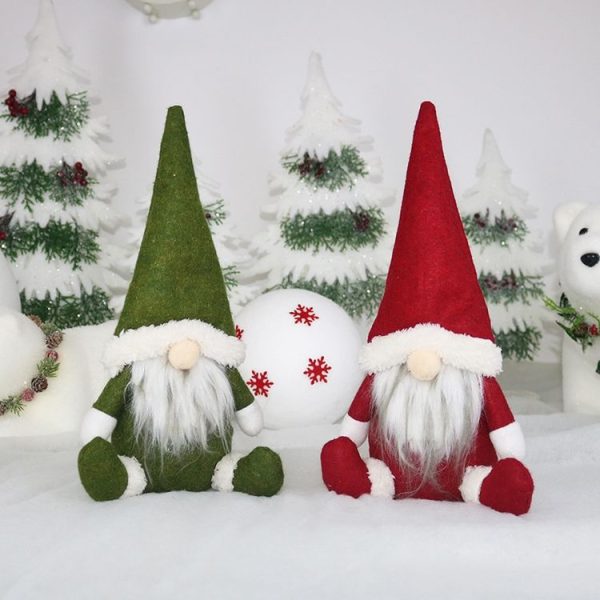 CX20217 Faceless Doll Window Ornament Christmas Decoration (Green) - Image 4