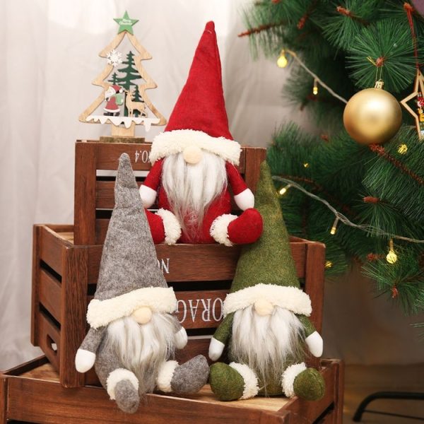 CX20217 Faceless Doll Window Ornament Christmas Decoration (Green) - Image 5