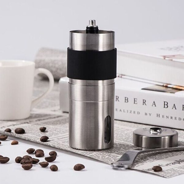 Portable Conical Burr Mill Manual Stainless Steel Hand Crank Coffee Bean Grinder, Capacity: 30g - Image 2