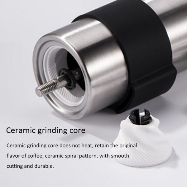 Portable Conical Burr Mill Manual Stainless Steel Hand Crank Coffee Bean Grinder, Capacity: 30g - Image 6