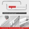 60cm 2 Cups 10 Hooks Multi-function Kitchen Punching-free Wall-mounted Plastic Edge Condiment Holder Storage Rack - Image 4