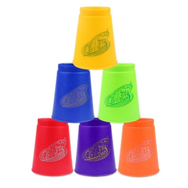 6 PCS Mixed Colors Quick Stack Cups IV Speed Training Sports Stacking Cups - Image 2