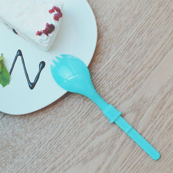 Portable Outdoor Travel Foldable Soup Spoon Tableware (Blue) - Image 2