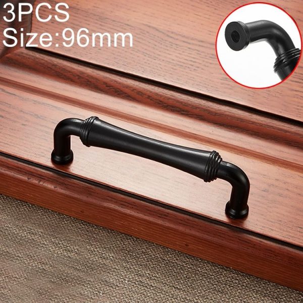 3 PCS 6229-96 Simple Archaistic Zinc Alloy Handle for Cabinet Wardrobe Drawer Door, Hole Spacing: 96mm