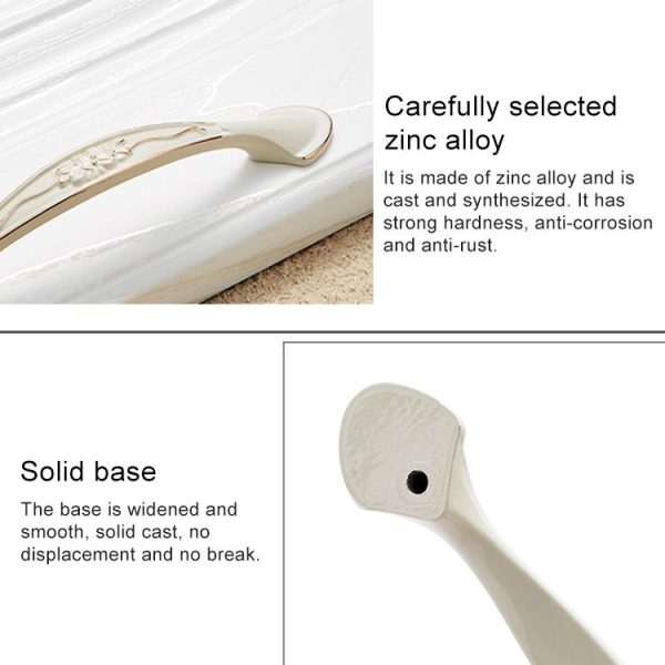 5 PCS 6026A-96 European Style Zinc Alloy Cabinet Wardrobe Drawer Door Handle, Hole Spacing: 96mm (Red Amber) - Image 3