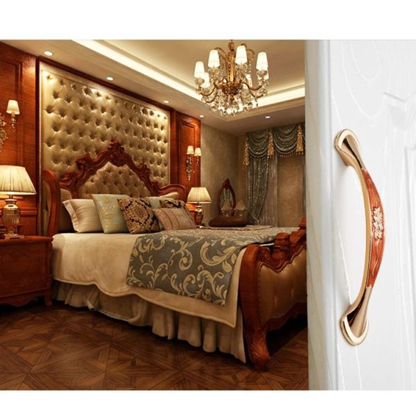 5 PCS 6026A-96 European Style Zinc Alloy Cabinet Wardrobe Drawer Door Handle, Hole Spacing: 96mm (Red Amber) - Image 6