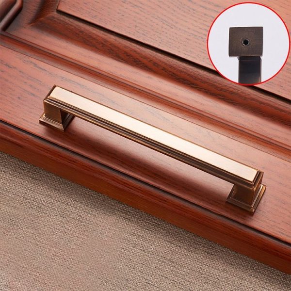 2 PCS 6609-128 Zinc Alloy Cabinet Wardrobe Drawer Door Handle, Hole Spacing: 128mm (Coffee Bronze) - Image 2