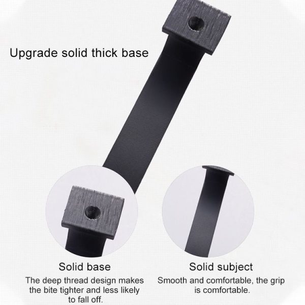 2 PCS 6609-128 Zinc Alloy Cabinet Wardrobe Drawer Door Handle, Hole Spacing: 128mm (Matte Black) - Image 5