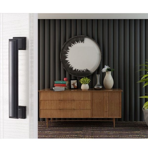 2 PCS 6609-128 Zinc Alloy Cabinet Wardrobe Drawer Door Handle, Hole Spacing: 128mm (Matte Black) - Image 8