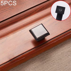 5 PCS 6609 Single Hole Zinc Alloy Cabinet Wardrobe Drawer Door Handle (Blackening Red Bronze)