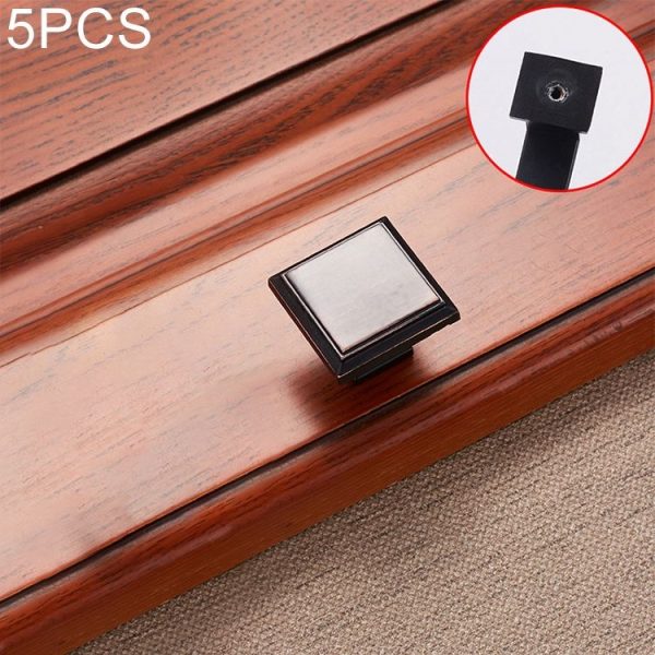 5 PCS 6609 Single Hole Zinc Alloy Cabinet Wardrobe Drawer Door Handle (Blackening Red Bronze)