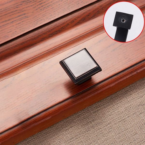 5 PCS 6609 Single Hole Zinc Alloy Cabinet Wardrobe Drawer Door Handle (Blackening Red Bronze) - Image 2