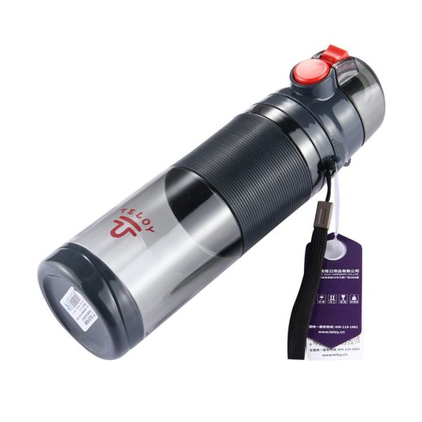 Teloy TNY-9601 650ML Portable Snap Cap Space Cup Bottle, Applicative Water Temperature: -20 ~ 120 Celsius Degrees (Dark Grey + Red) - Image 3