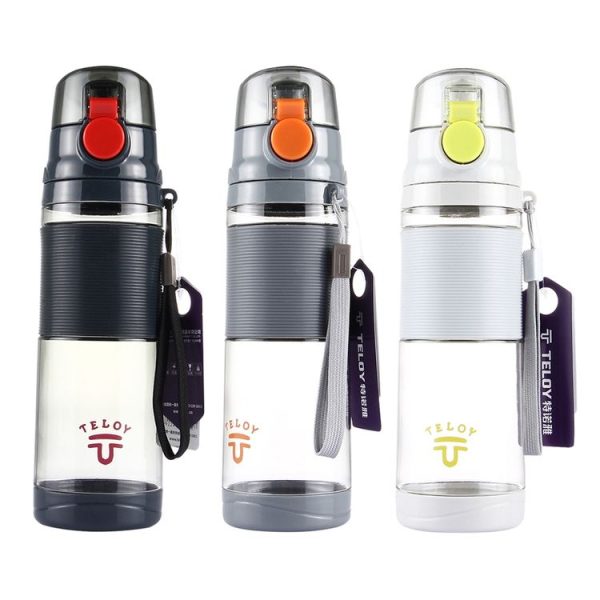 Teloy TNY-9601 650ML Portable Snap Cap Space Cup Bottle, Applicative Water Temperature: -20 ~ 120 Celsius Degrees (Dark Grey + Red) - Image 8
