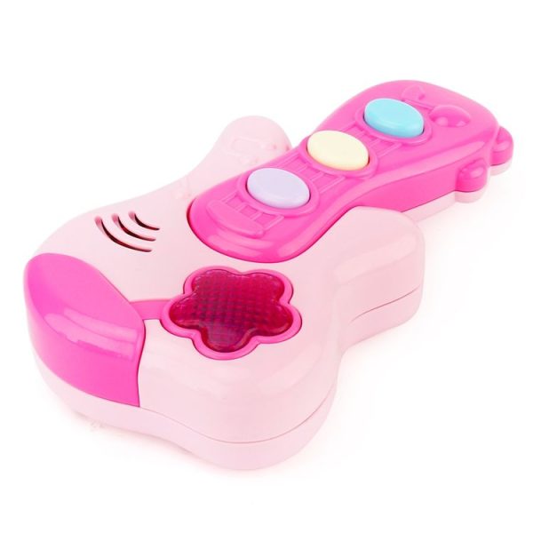 Brettbble Cartoon Baby Child Early Education Guitar Music Toys with LED Light (Pink) - Image 3