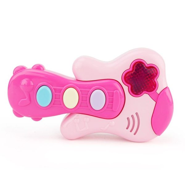 Brettbble Cartoon Baby Child Early Education Guitar Music Toys with LED Light (Pink) - Image 4