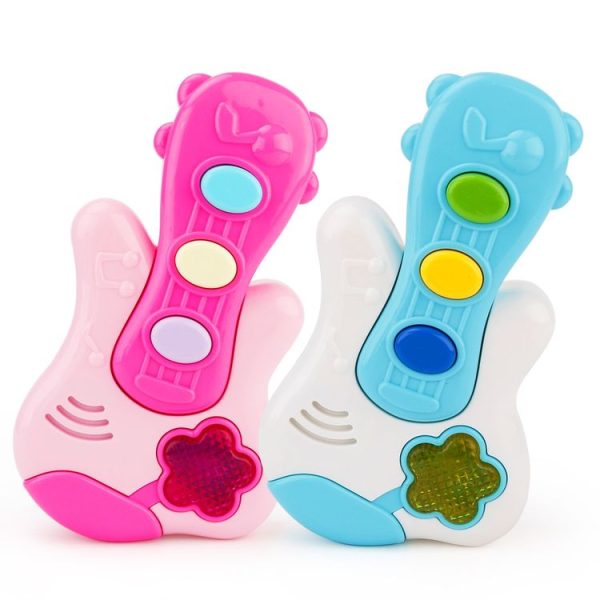 Brettbble Cartoon Baby Child Early Education Guitar Music Toys with LED Light (Pink) - Image 8
