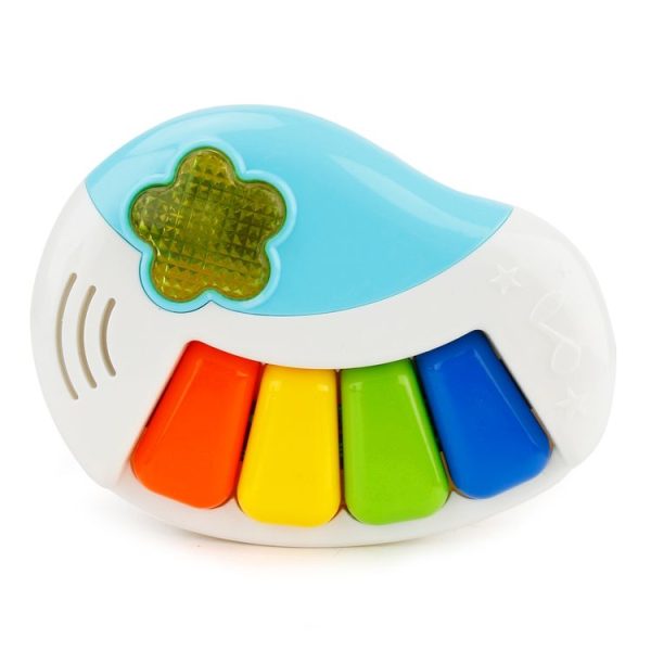 Brettbble Cartoon Baby Child Early Education Music Piano Toys with LED Light (Blue) - Image 2