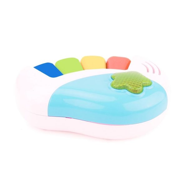 Brettbble Cartoon Baby Child Early Education Music Piano Toys with LED Light (Blue) - Image 4