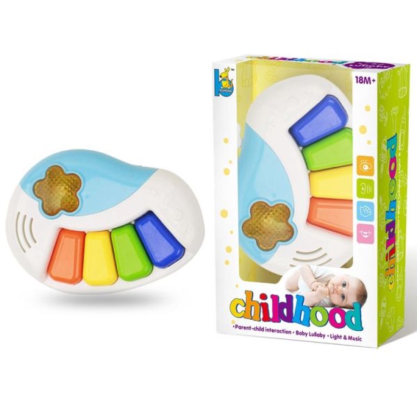 Brettbble Cartoon Baby Child Early Education Music Piano Toys with LED Light (Blue) - Image 6