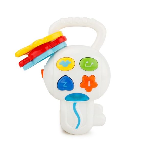 Brettbble Cartoon Baby Child Early Education Key Style Music Toys with LED Light (White) - Image 2