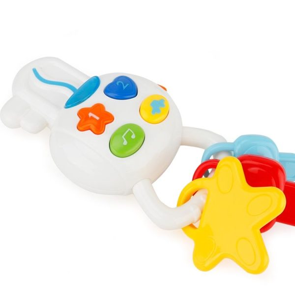 Brettbble Cartoon Baby Child Early Education Key Style Music Toys with LED Light (White) - Image 3