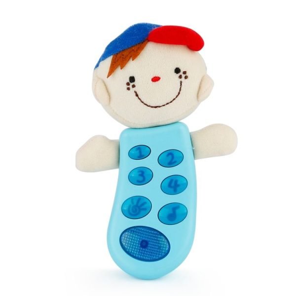 Brettbble Cartoon Baby Child Early Education Plush Doll Phone Music Toys with LED Light (Blue) - Image 2