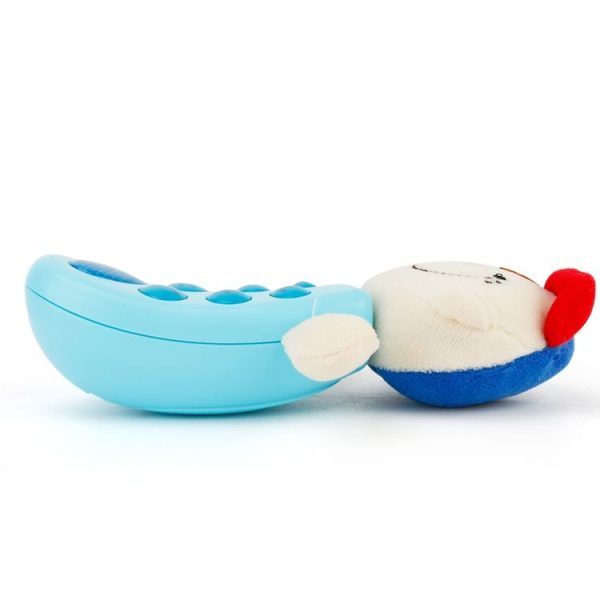 Brettbble Cartoon Baby Child Early Education Plush Doll Phone Music Toys with LED Light (Blue) - Image 4
